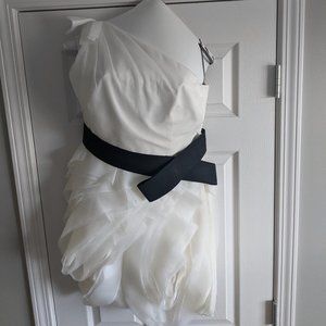 Vera Wang WHITE Bridesmaid Dress One Shoulder